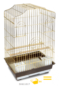 Клетка для птиц (46,5х36х71см), цвет золотой