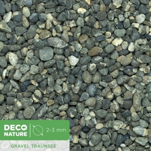 DECO NATURE GRAVEL TRAUNSEE - Натуральная темная галька для аквариума фракции 2-3 мм, 2,3л