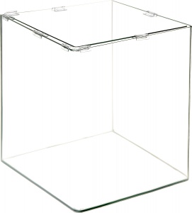 PRIME Аквариум куб панорамный 62л (380х380х430мм) с покровным стеклом и ковриком-подложкой